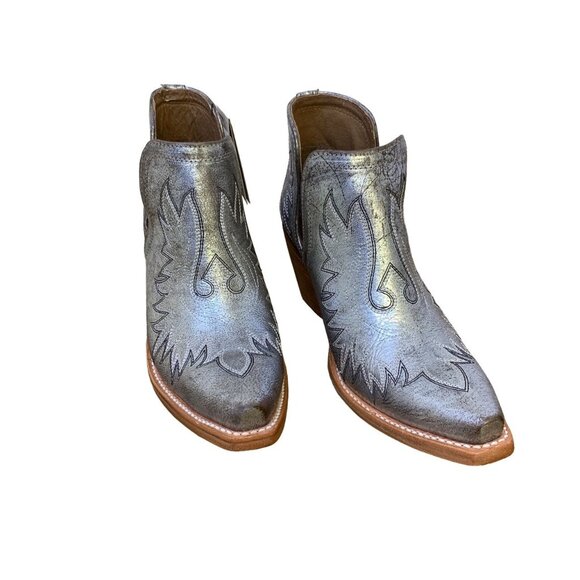 Ariat Shoes - *NWT Ariat Silver Western Ankle Booties Size 7.5